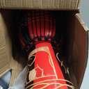 AIMEIS Djembe Drum 10'' x 20'' Goatskin African Drum Carved of Mahogany Hand Drums for Adults Beginner (Red)