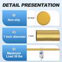 CorkLatta Gold Shower Curtain Rod 31 to 104 Inch,1 Inch Diameter Adjustable Spring Tension Curtain Rod No Drilling Stainless Steel Telescoping Rod,No Rust