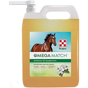 Purina | Omega Match Ahiflower Oil Horse Supplement | 1 Gallon (1 GAL) Bottle