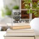 Taco Decorations Positive Gifts You Can't Make Everyone Happy You're Not a Taco Acrylic Plaque Sign With Wooden Stand Inspirational Office Decor for Home Kitchen