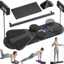 Pilates Reformer Set - Pilates Board for Home Workout, 6 in 1 Reformer Pilates Machine, Portable and Foldable Pilates Reformer, Pilates Equipment, Pilates Reformers Board for Women (Black)
