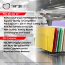 Thirteen Chefs Stainless Steel Cutting Board Rack - Ten 1" Slots fits Baking Sheets, Pans and Lids - Commercial Grade Organizer and NSF Stamped for Restaurants and Kitchens