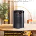 BREEZOME Space Heater, Portable Electric Heaters for Indoor Use with Thermostat & 24H Timer, 1500W PTC Ceramic Quiet Fast Heating Desk Heater, Safety Room Heaters for Home Bedroom Office