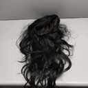 Long Black Brown Wavy Hair Wigs for Women Natural Synthetic Curly Wig Heat Resistant Fiber Wigs for Daily Cosplay
