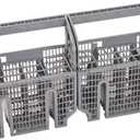 Gray Dishwasher Silverware Cutlery Basket 00675794 9001396277, Replacement for Bosch Dishwashers, Set of 2
