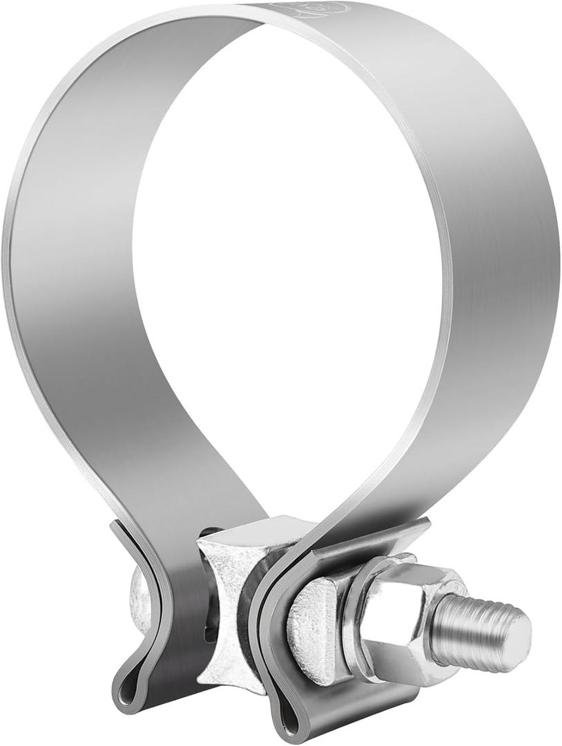 EVIL ENERGY 2.5 Inch Exhaust Clamp,2 1/2" Narrow Band Muffler Clamp Stainless Steel for Pipes,Mufflers,Catalytic Converters 2PCS