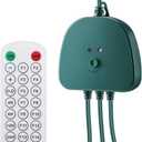 Christmas Light Controller with Remote, Create Dazzling Lighting Displays with Multiple Functions, Timer, Dusk to Dawn Sensor, Adjust Speed for Holiday Xmas Lights(3 Channel, 14 Functions)