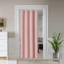 AOSKY Door Curtains for Doorway Privacy, Pink Grommet Closet Curtains for Bedroom, Door Window Curtain, Light Blocking Thermal Insulation Drapes for Living Room Set of 1 Panels, 25" W x 68" L (25"W x 68"L (Pack of 1))