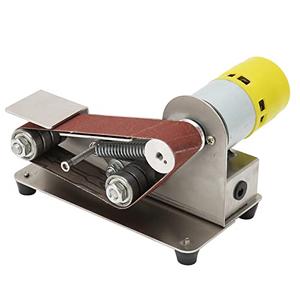 KIMISS Mini Belt Sander Electric DIY Polishing Sanding Machine Sharpener Grinder AC110‑240V Professional Accessories (US Plug 100 to 240V 895(200W))