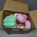 16 Pcs Thanksgiving Fake Pumpkins Fall Decor Colorful Foam Artificial Pumpkin Fall Party Decorations Harvest Assorted Size Faux Foam Decor for Thanksgiving Autumn Halloween Party(Pastel Color)