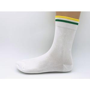 Unisex Cotton Crew Sports Socks | Two-Stripe Athletic Socks With Elastic Cuffs, Breathable, Moisture-Wicking