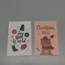 Decorably 100 Pack Foiled and Glittery 6x4in Christmas Cards with Envelopes Bulk and Stickers, 20 Festive Holiday Designs Seasons Greetings for Friends & Loved Ones, Printed Message - Gifting, Mailing