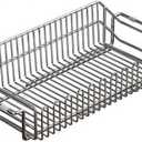 Stainless Steel Dish Drying Rack Adjustable Expandable In-Sink Over-Sink Countertop Colander Drainer Rust-Resistant Large Capacity For Plates Bowls Cups Pots Pans Utensils 3347cm