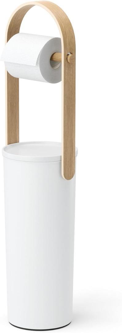 Umbra Bellwood Toilet Paper Stand Holder with Reserve Storage Compartment for 3 Rolls