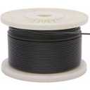 Black Vinyl Coated Stainless Steel 304 Cable Wire Rope 1/16" Thru 1/8" 7x7-1000 ft Reel for DIY Cable Decking Railing System, Marine Grade