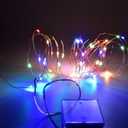 Karlling Multi-Color Fairy Lights Battery Operated, 16Ft 50 LED Copper Wire String Lights with Timer, 8 Modes for Bedroom Mason Jars Wedding Christmas Decor(Multi-Color,1 Pack)