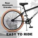 cubsala Echo 24 Inch Beginner BMX Bike for Boys Girls, Black & Brown