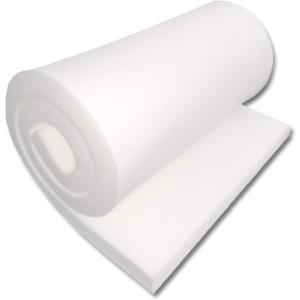 FoamTouch Upholstery Foam 2" x 24" x 72" High Density Cushion, white
