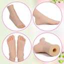 Practice Foot Model Soft Realistic Silicone Flexible Bendable Model Manicure Tool Fake Nail Foot for Nail Tips Art Training for Home Salon DIY (Left)