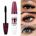 7D Waterproof Volume Mascara, Black Lengthening Thickening Softer Fuller Lashes Mascara, Long Lasting Natural Curling Lashes for Professional Eye Makeup for Women and Girls (2pcs)