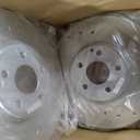 Power Stop K7767 Front Z23 Carbon Fiber Brake Pads with Drilled & Slotted Brake Rotors Kit For Mercedes-Benz E550 2007-2009 [Model Specific]