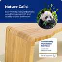 Squatty Potty Oslo Folding Bamboo Toilet Stool 7 Inches, Collapsible Bathroom Stool for Kids and Adults Brown, Portable and Space-Saving