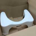 Squatty Potty Simple Curve Bathroom Toilet Stool 7" White