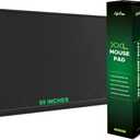 55 x 23 XXL Mouse Pad Gaming 5mm Thick Extended Keyboard Mat Full Desk Cover Pad XXL Mat Giant Extra Large Gaming Mouse Pad XXXL Mousepad Black Large Desk Mats Deskpad