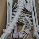 Halloween Giant Skeleton, Large Realistic Full Body Skeleton with Movable Joints for Halloween Party Haunted House Indoor Outdoor Decoration (7.8ft-1P), 7.8ft x 1.6ft