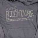 RICHTRUE Navy Blue Culture Hoodie Y2k Cute Oversized Graphic Hoodies Women Crewneck Sweatshirt Bling Grunge Streetwear (M)