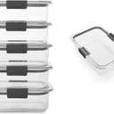 Rubbermaid Brilliance Food Storage Containers, 12 Piece Plastic Containers with Lids, BPA-Free, Leak Proof, Clear