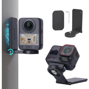 Magnetic Mount Stand Compatible for DJI OSMO 360, Magnet Steering Holder Bracket with 1/4 Screw for Action Camera, Stand Base for Insta360 X5/X4/X3/GO 3S/GO Ultra/Pocket 3/Action 5Pro/Hero13 (2-Extended Size)