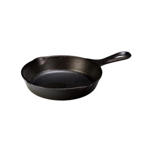 Lodge 6-1/2 Inch Cast Iron Pre-Seasoned Skillet  Signature Teardrop Handle - Use in the Oven, on the Stove, on the Grill, or Over a Campfire, Black