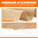 Burlap Table Runners- {12inx10yards}- Burlap Cloth Roll Used for Dining Runners, Crafts, Dresser Cover & Sackcloth - Natural Jute Runner Suitable for Event Decor, Thanksgiving Table & Weddings