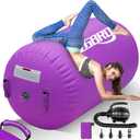 CZGBRO Gymnastics Barrel Air Roller with Pump, Inflatable Tumbling Equipment Air Mat Octagon Mat for Backhandspring Training Cheerleading Home Use  3.3ftx23.6inch