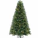 PRE-LIT CHRISTMAS TREE ARTIFICIAL XMAS DECOR W/8 LIGHTING