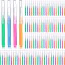 Patelai 100 Pieces Braces Brush for Cleaner Interdental Brush Toothpick Dental Tooth Flossing Head Oral Dental Hygiene Flosser Toothpick Cleaners Tooth Tool(Bright Colors,Multiple Sizes)