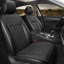 Black Panther Car Seat Cover, Luxury Car Protector, Universal Anti-Slip Driver Seat Cover with Partial Backrest Coverage (Middle Part Only) (1 Piece, Black)