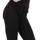 Forever 21 Women's Capri Pants with Fold Over Waist and Bottom Slits (Black, S)