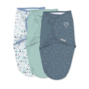 SwaddleMe by Ingenuity Original Swaddle, 100% Cotton, Improves Sleep & Calms Startle Reflex, 3-6 Months, 1.0 TOG, 3-Pack, Baby Swaddle Blanket - Mountaineer