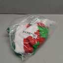 EBOOT 2 Pcs Adult Plush Holiday Christmas Santa Hats Short Plush Claus Cap with Unisex Velvet Comfort Xmas Hat Thicken Plush(Red and Green)