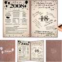 Crenics 18th Birthday Decorations for Boys or Girls 2008, Vintage Back in 2008 Birthday Poster, 18th Birthday Guest Signature Book, Great 18 Birthday Gifts