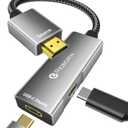 Reborn HDMI to USB C Adapter 4K 60Hz | Uni-Directional HDMI Source to Type-C Display Adapter for AR Glasses XREAL OneAir 2 Pro/VITURE Pro/RayNeo Air 2s/Rokid,PS5,Portable Monitors