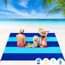 BYDOLL Beach Blanket Waterproof Sandproof Large 78''81''/10'9' Sand Free Oversized Sandless Picnic Mat Water Proof Packable Lightweight Blanket for Beach Camping Hiking Travel (5 Blue)