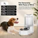 Sfozstra Dog Water Bowl Dispenser: 6L Large White Gravity Stainless Steel Bowl - Without Filter - Pet Feeder for Pets Indoor/Outdoor Use by Owners