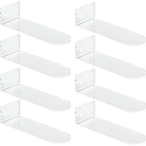 IEEK Floating Shoe Display 8 Pack,Levitating Acrylic Shoe Shelf for Wall,Clear Wall Mounted Shoe Rack Sneaker Display Shelves Space Saving Shoe Organizer Holder for Sneaker Collection