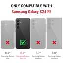 DJDUCK Designed for Samsung Galaxy S24 FE Case Wallet with Card Holder, [Magnetic Clasp Cover] [RFID Blocking Leather Protection] Shockproof Women Men Cases for Samsung S24 FE Black