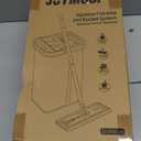 JOYMOOP Mop and Bucket Set, Hands-Free Flat Floor Mop with 3 Washable Microfiber Pads, Wet and Dry Use, Ideal for Home and Commercial Floor Cleaning (50 inch)