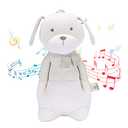 COTTONEBEBE Organic Baby Toys, Stuffed Animal Toy with Lullaby Music for Infant Babies 0 3 6 12 to 36 Months Boy & Girl,Ideal Gift for Newborn (Mr.Dog, Cotton)