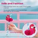 5 x HANSGO 50PCS Flamingo Straws, Flamingo Paper Drinking Straws for Tropical Luau Pool Party Supplies Table Decor Birthday Wedding Tableware Decoration